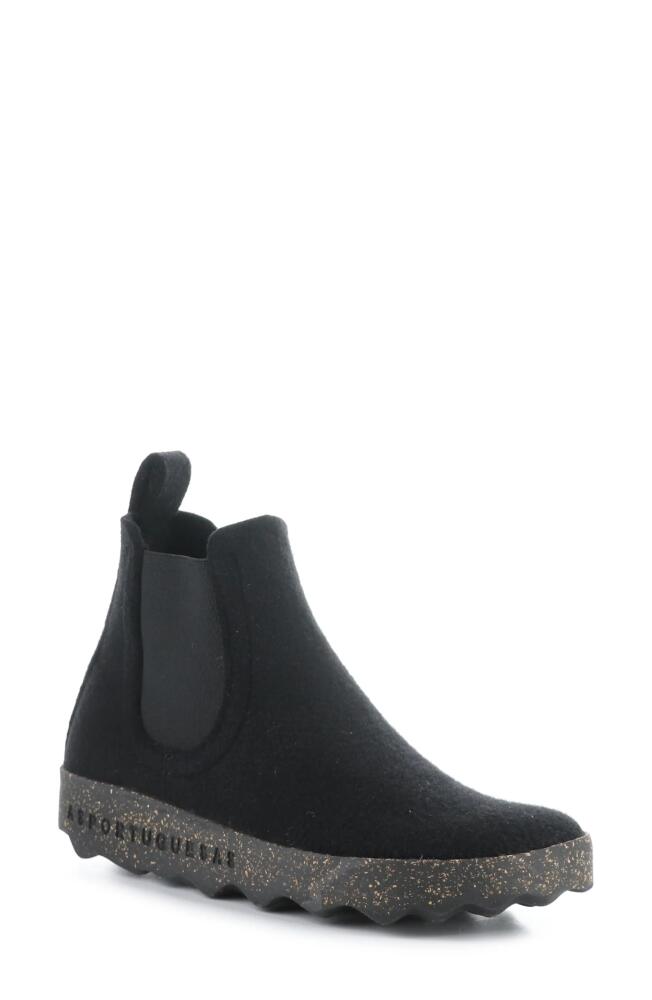 Asportuguesas by Fly London Caia Chelsa Boot in Black Rewooly Cover