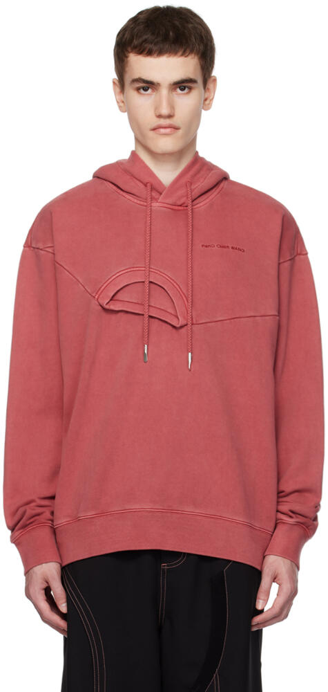 Feng Chen Wang Red Paneled Hoodie Cover