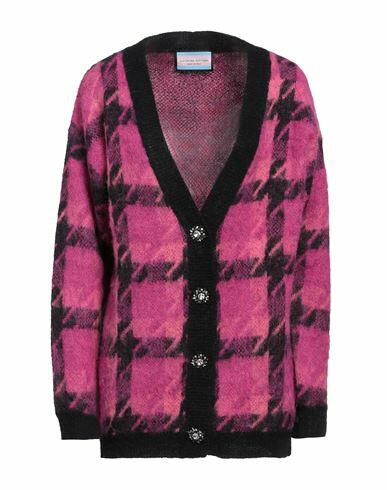 Eleonora Gottardi Woman Cardigan Fuchsia Alpaca wool, Polyamide Cover