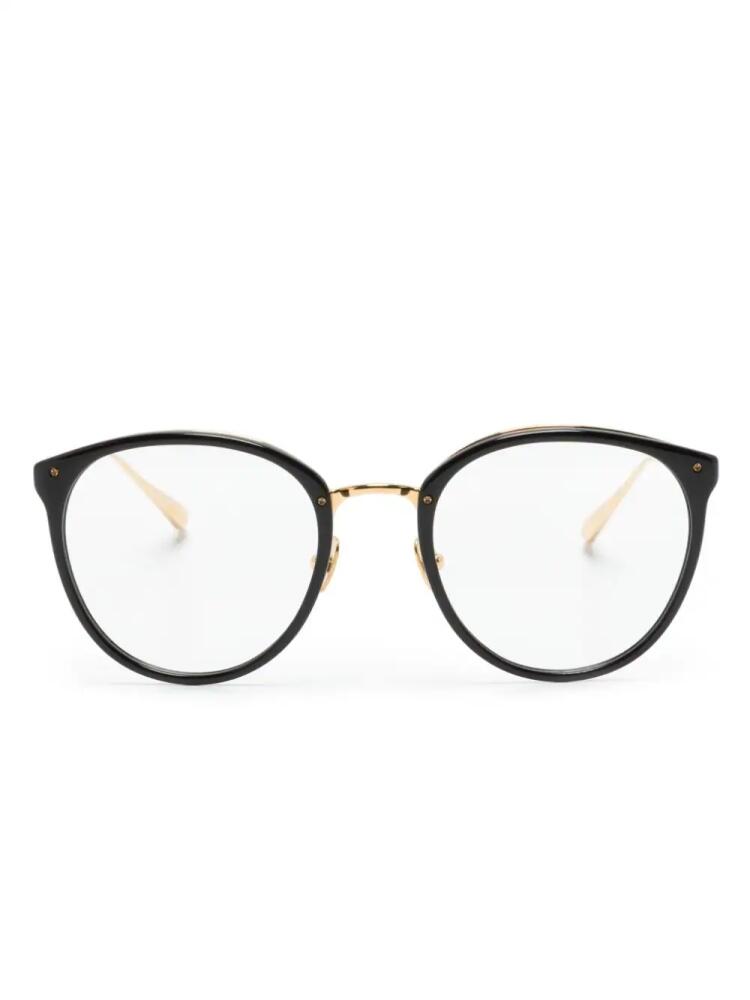 Linda Farrow Calthorpe oval-frame glasses - Black Cover