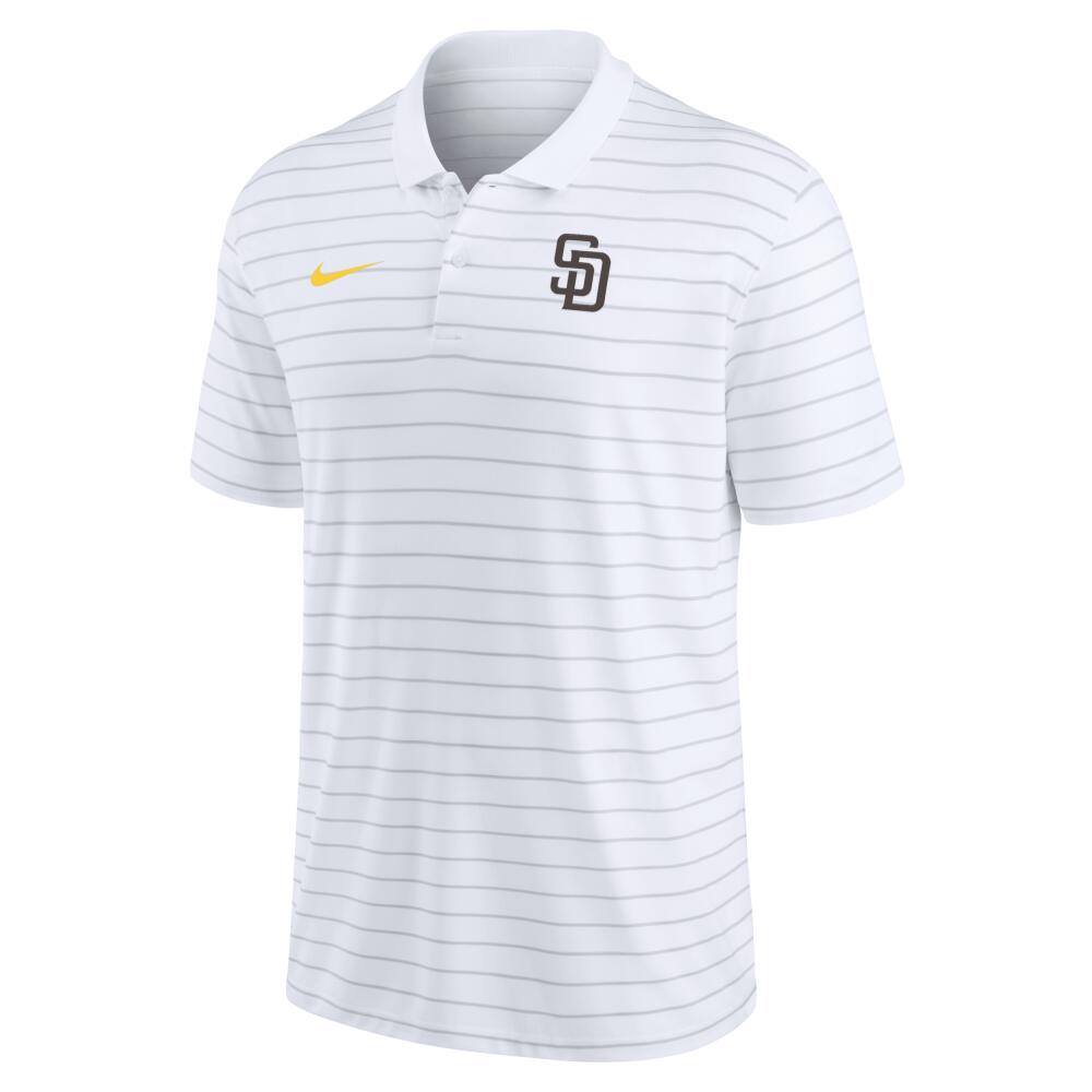 Nike Men's Dri-FIT Victory Striped (MLB San Diego Padres) Polo in White Cover