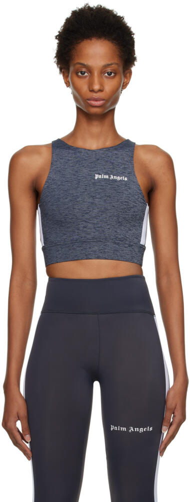 Palm Angels Gray Nylon Sport Top Cover