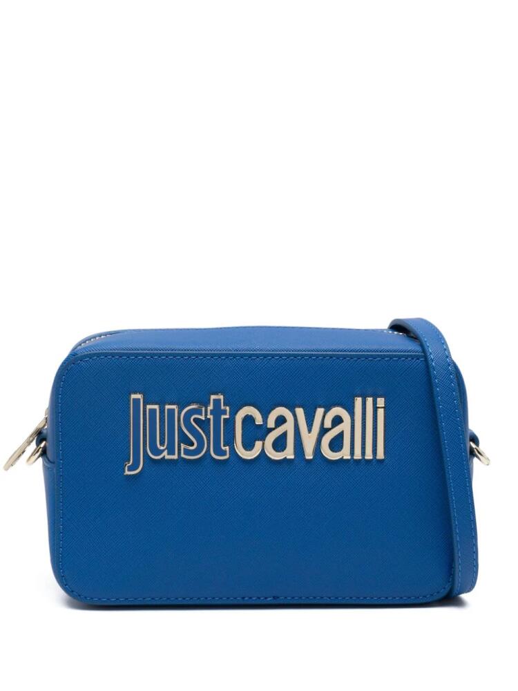 Just Cavalli Range B logo-lettering mini bag - Blue Cover