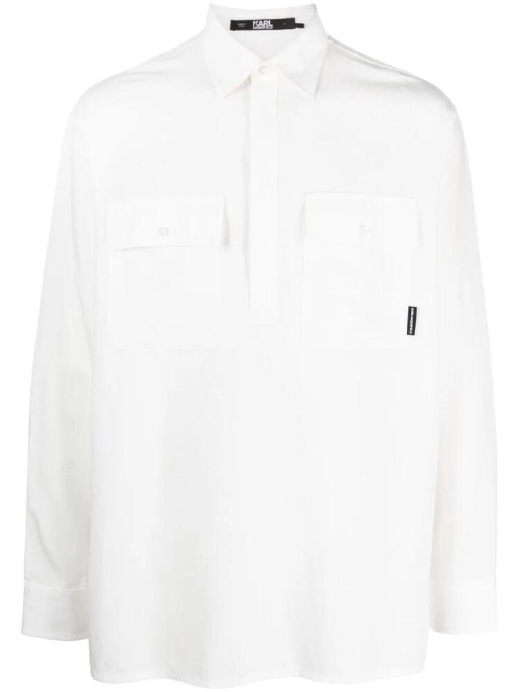 Karl Lagerfeld chest-pocket pullover shirt - White Cover