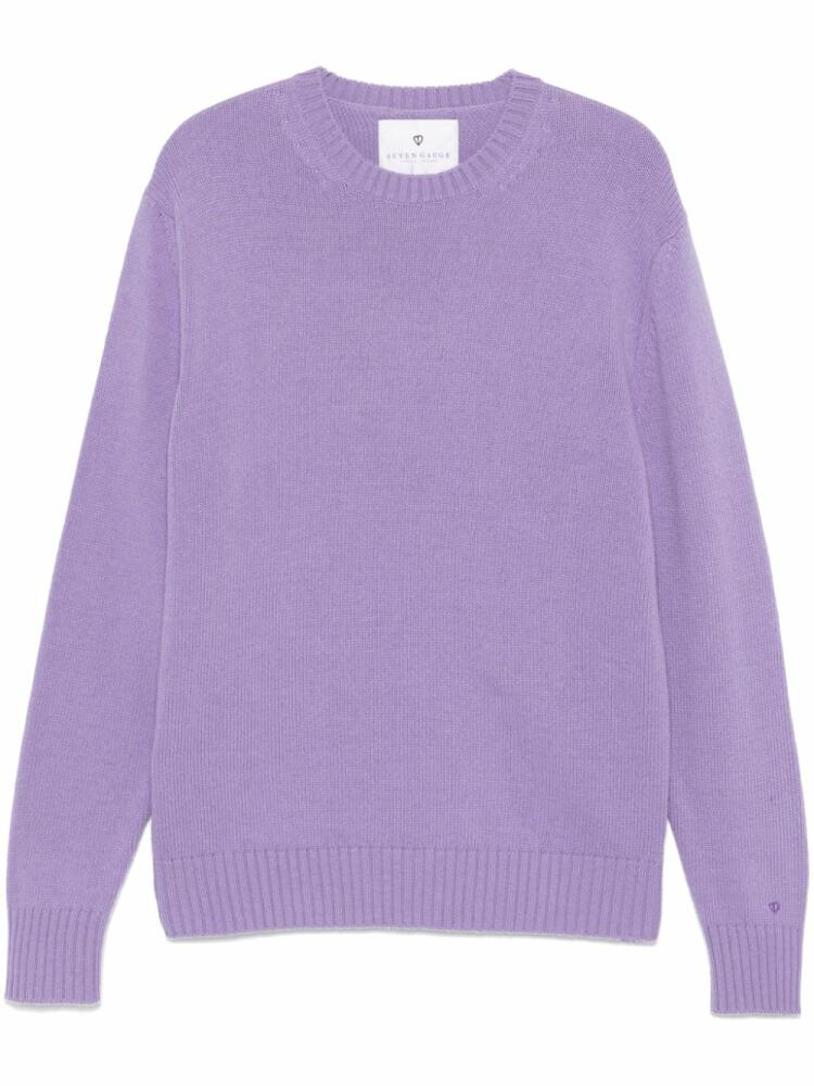 SEVEN GAUGE wool crew-neck sweater - Purple Cover