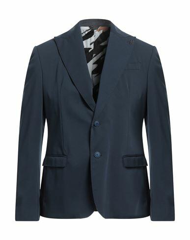 Alessandro Dell'acqua Man Blazer Navy blue Polyester, Viscose, Elastane Cover