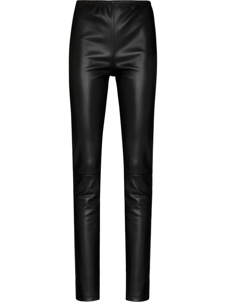 MM6 Maison Margiela faux-leather leggings - Black Cover