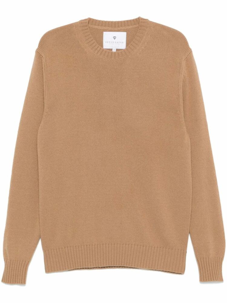 SEVEN GAUGE wool crew-neck sweater - Brown Cover