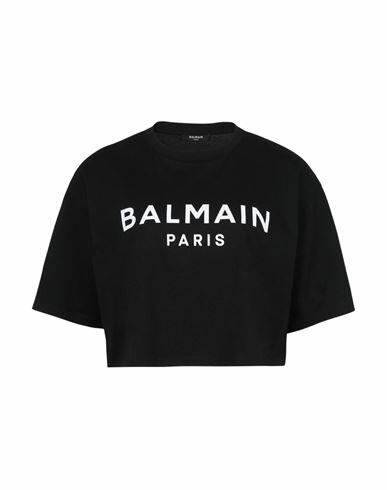 Balmain Woman T-shirt Black Cotton Cover