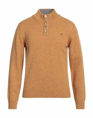 Brooksfield Man Turtleneck Ocher Wool Cover