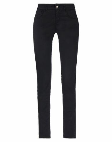 Relish Woman Pants Black Cotton, Elastane Cover