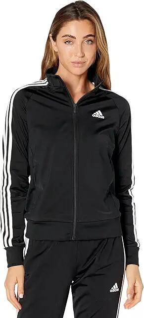 adidas Essential 3-Stripes Tricot Jacket (Black) Women's Coat Cover