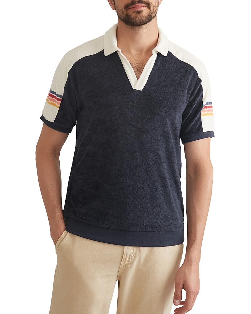 Marine Layer Terry Out Varsity Polo Shirt Cover