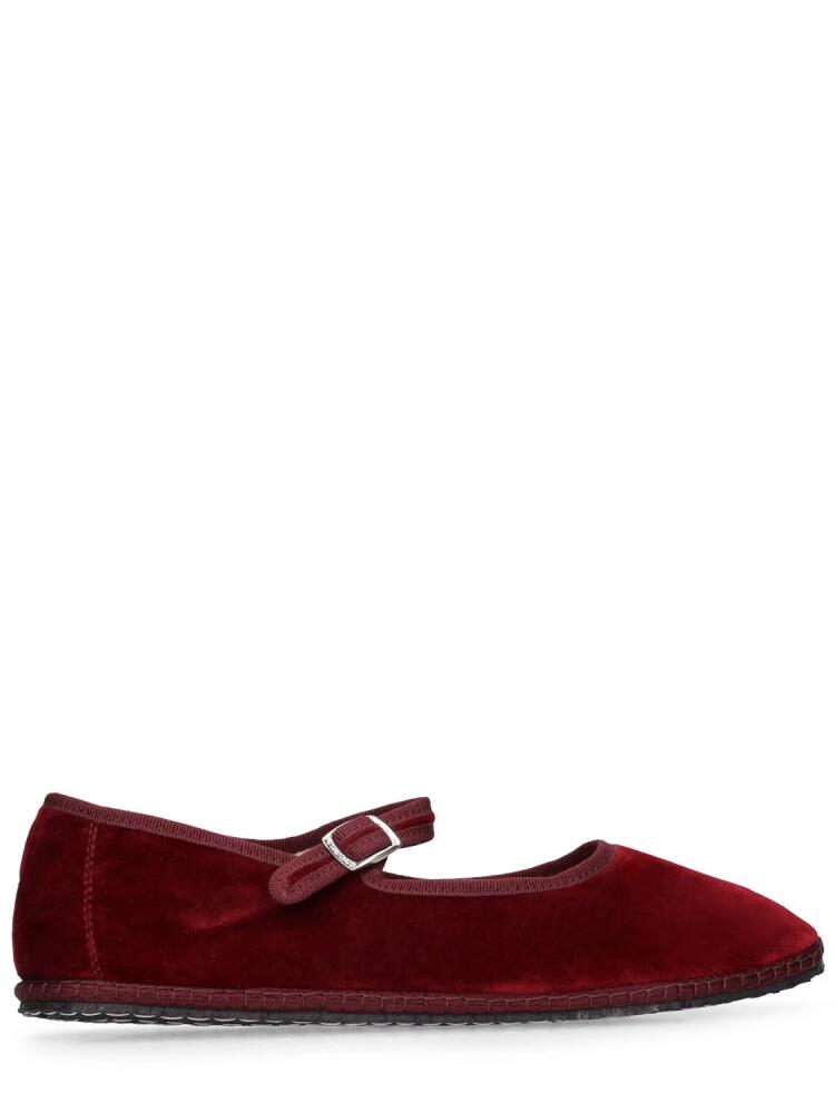 VIBI VENEZIA 10mm Mary Jane Bordeaux Velvet Slippers Cover