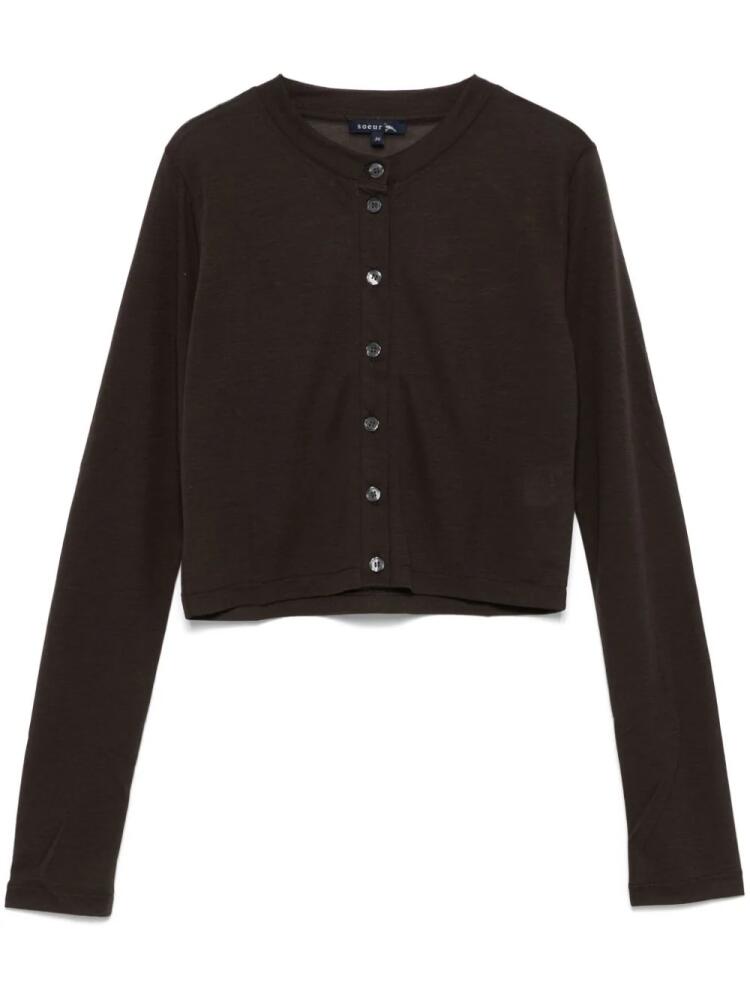 Soeur cropped shirt - Brown Cover