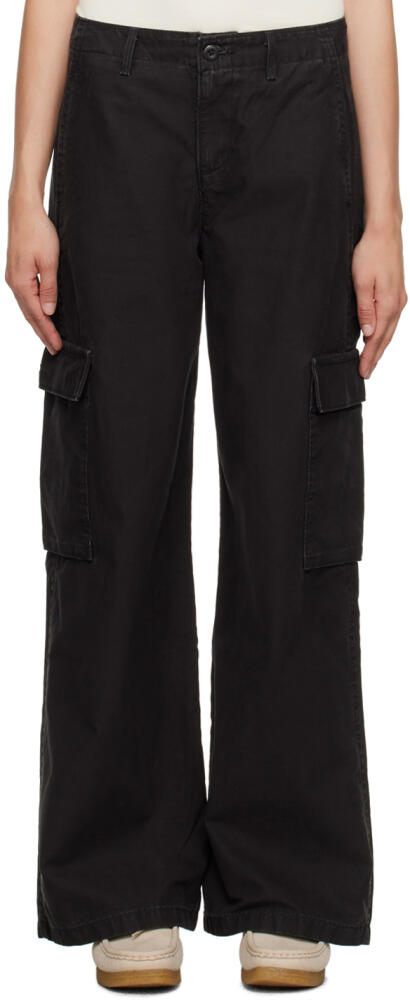 Levi's Black Baggy Cargo Pants Cover