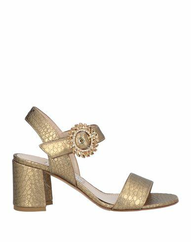 Francesco Sacco Woman Sandals Gold Leather Cover