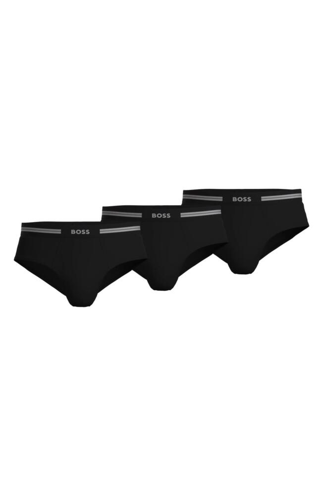 BOSS 3-Pack Traditional Cotton Briefs in Black Cover