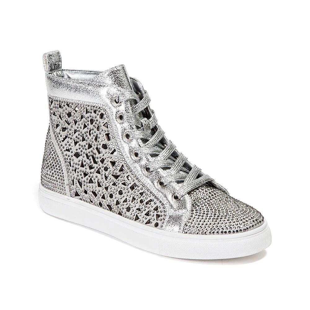 Lady Couture New York HighTop Sneaker | Women's | Silver Metallic Cover