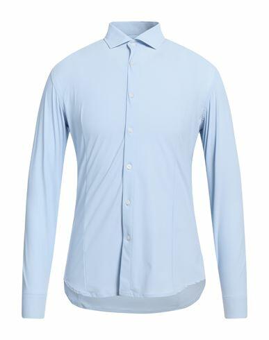 Grey Daniele Alessandrini Man Shirt Sky blue Size 15 ¾ Polyamide, Elastane Cover