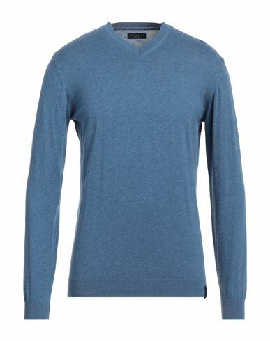 North Sails Man Sweater Slate blue Cotton Cover