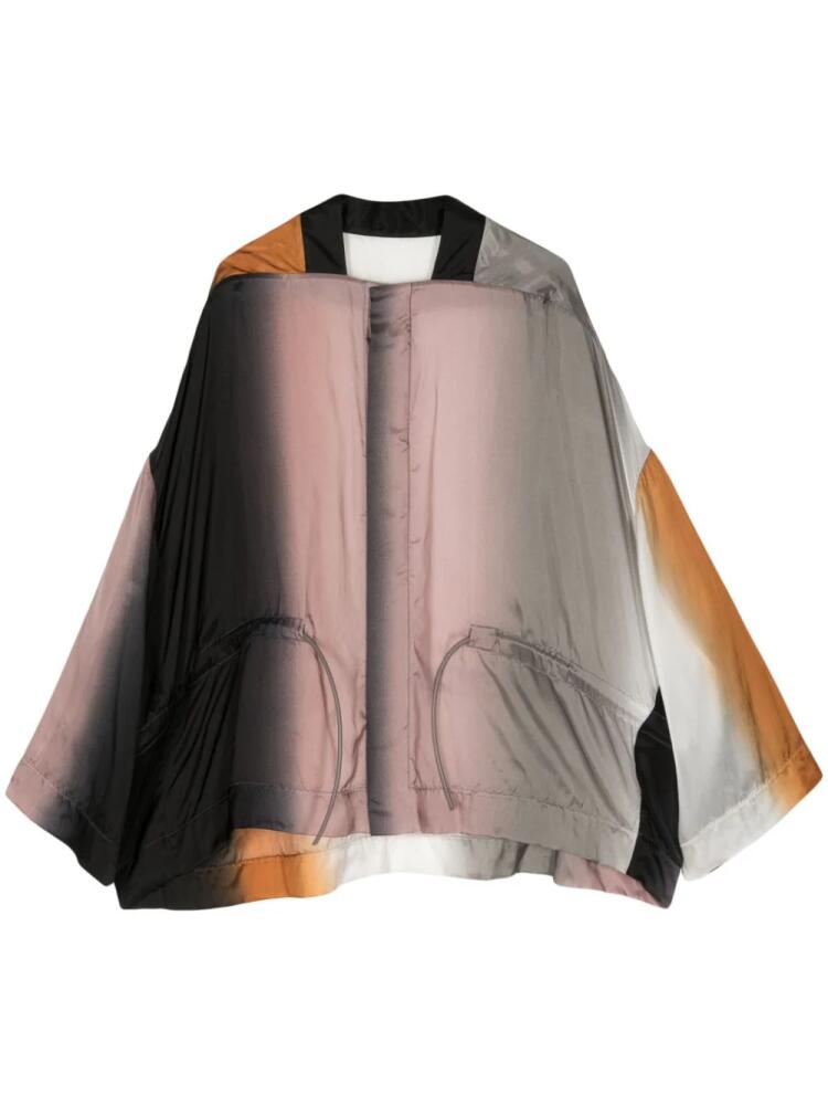 Rick Owens drop-shoulder satin cardigan - Pink Cover