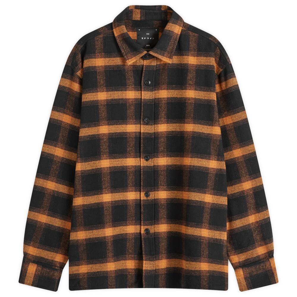 Edwin Men's Sebastian Check Overshirt in Brown/Black Cover