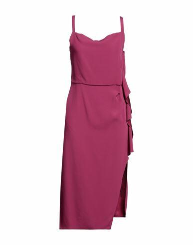 Caractère Woman Midi dress Fuchsia Viscose, Polyester Cover