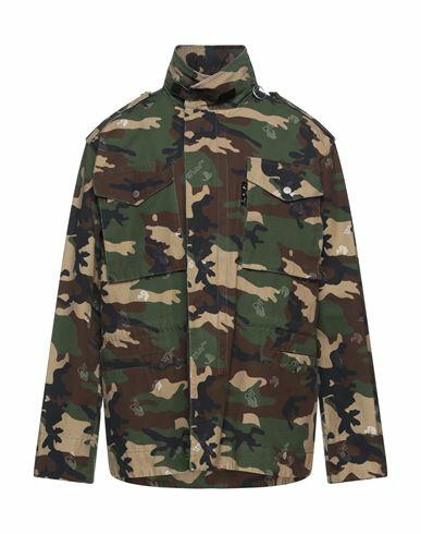 Off-white Man Jacket Military green Cotton, Polyester Cover