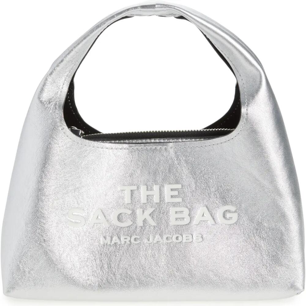 Marc Jacobs The Mini Leather Sack Bag in Silver Cover