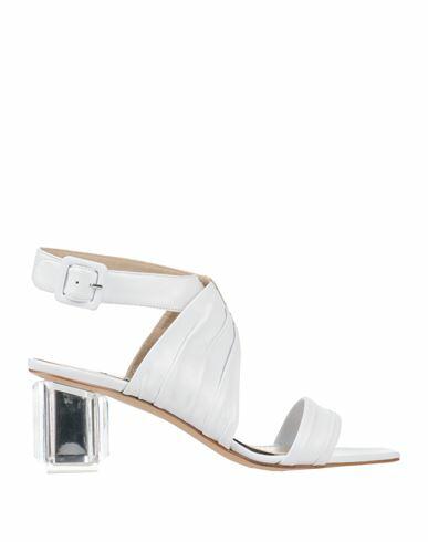 Francesco Sacco Woman Sandals White Leather Cover