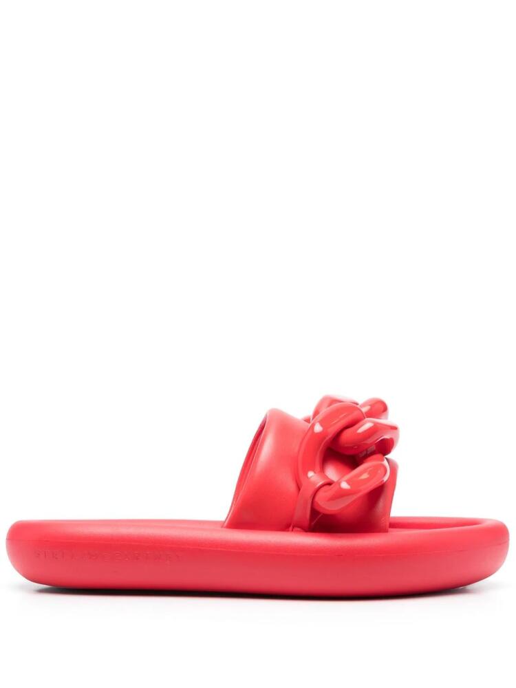 Stella McCartney Air chain-embellished slides - Red Cover