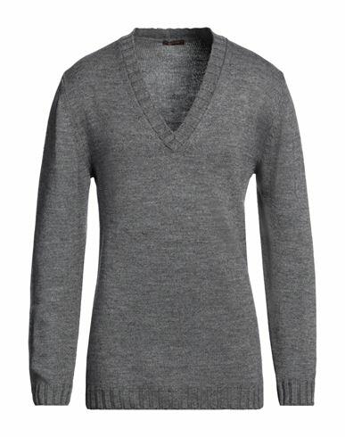 Officina 36 Man Sweater Grey Merino Wool, Acrylic Cover