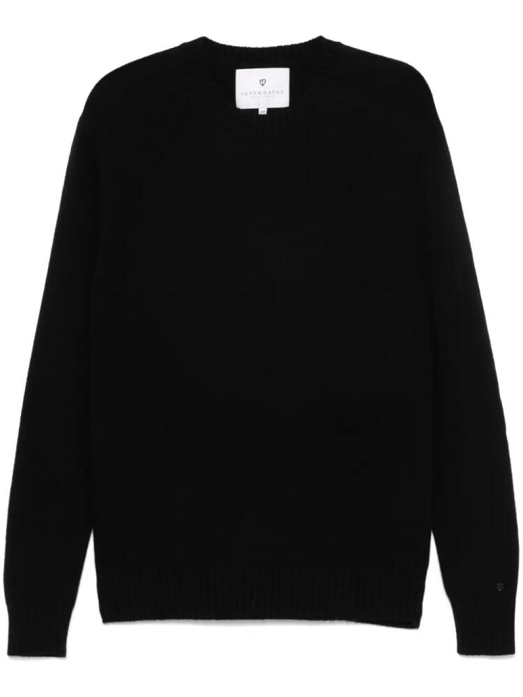 SEVEN GAUGE wool crew-neck sweater - Black Cover