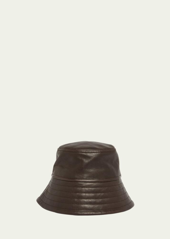 Dries Van Noten Men's Lily Leather Bucket Hat Cover