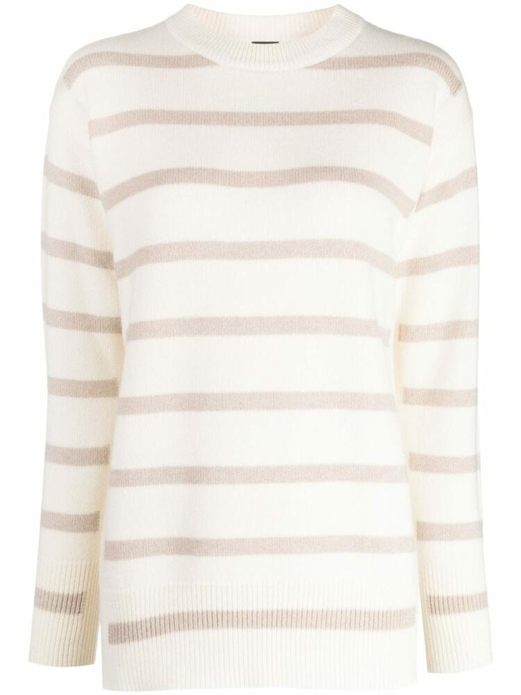 Lorena Antoniazzi striped crew-neck jumper - Neutrals Cover