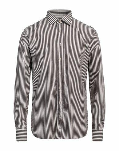 Tagliatore Man Shirt Steel grey Size 15 ¾ Cotton Cover