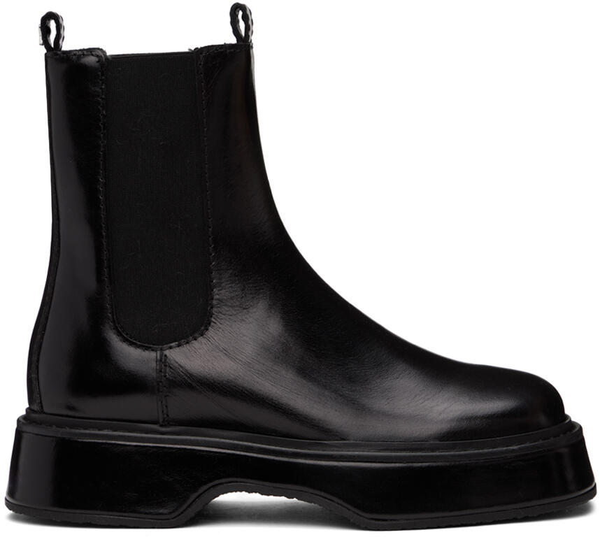 AMI Paris Black Square Toe Boots Cover