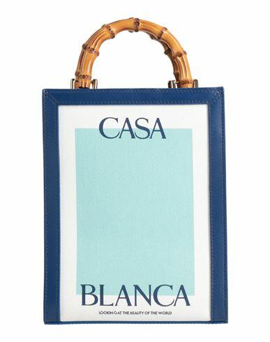 Casablanca Woman Handbag Turquoise Textile fibers, Leather Cover