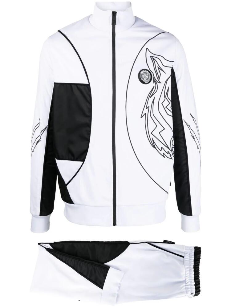 Plein Sport logo-print track suit - White Cover