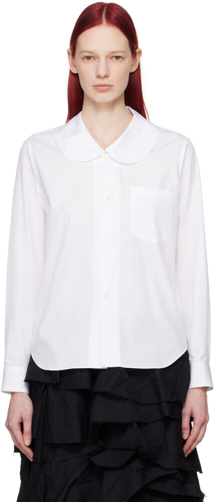 Black Comme des Garçons White Peter Pan Shirt Cover