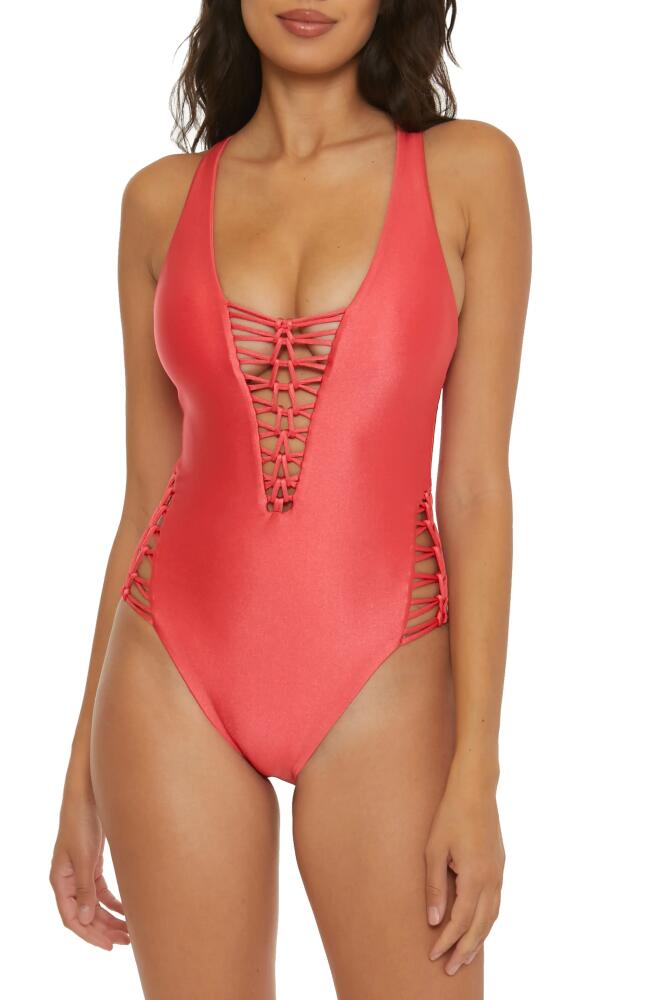 Becca Color Sheen Ladder One-Piece Swimsuit in Paprika Cover