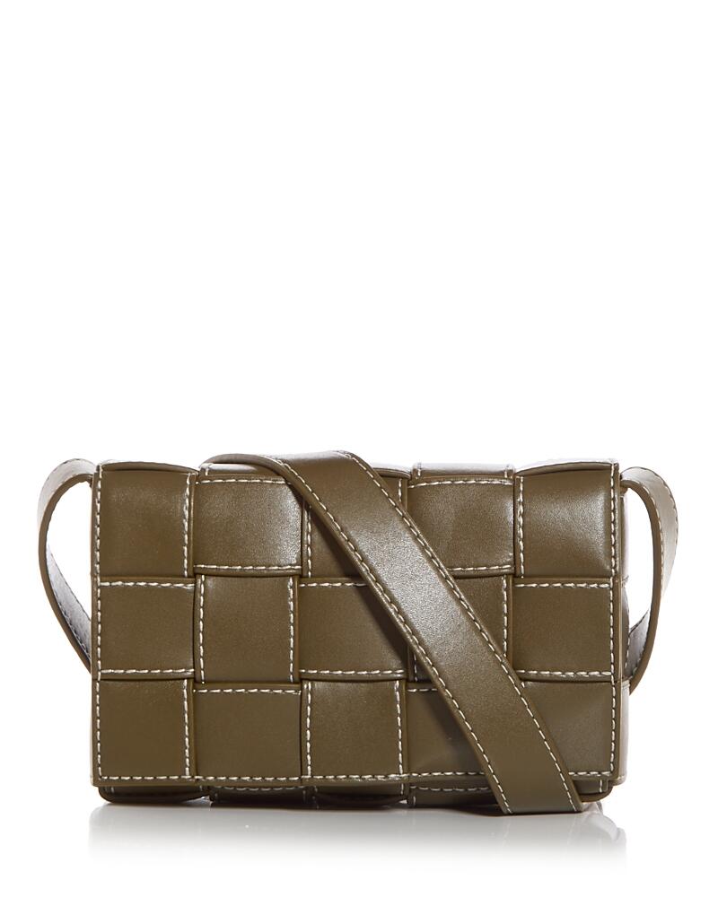 Bottega Veneta Small Cassette Intreccio Leather Crossbody Cover