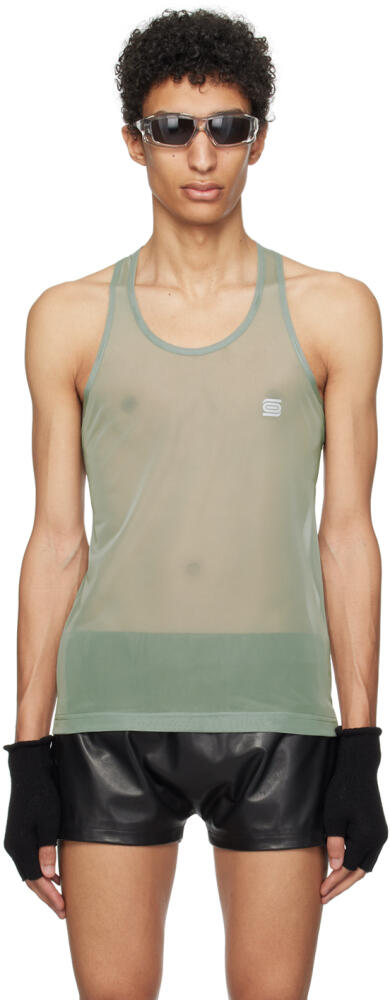 Olly Shinder Green Racer Back Tank Top Cover