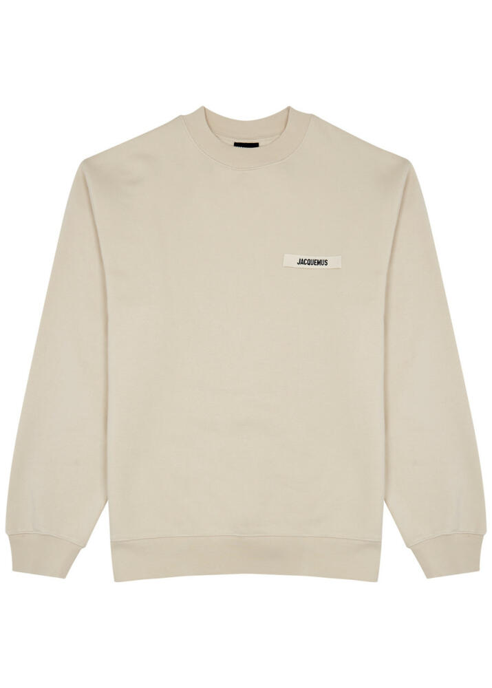 Jacquemus Le Sweatshirt Gros Grain Cotton Sweatshirt - Beige Cover