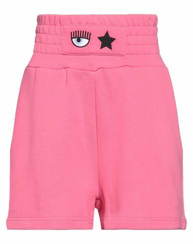 Chiara Ferragni Woman Shorts & Bermuda Shorts Pink Cotton Cover