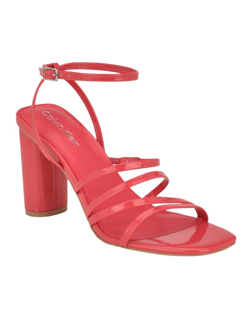 Calvin Klein Women's Norra Strappy Dress Sandals - Dark Pink Cover