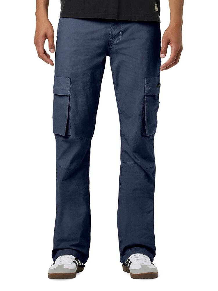 Hudson Jeans Men's Walker Cargo Kick Flare Pants - Ripstop Navy Cover