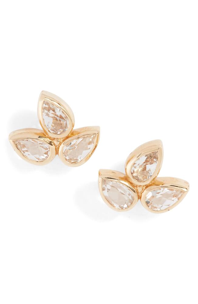 Anzie Bouquet Fleur de Lis Stud Earrings in Clear Topaz Cover