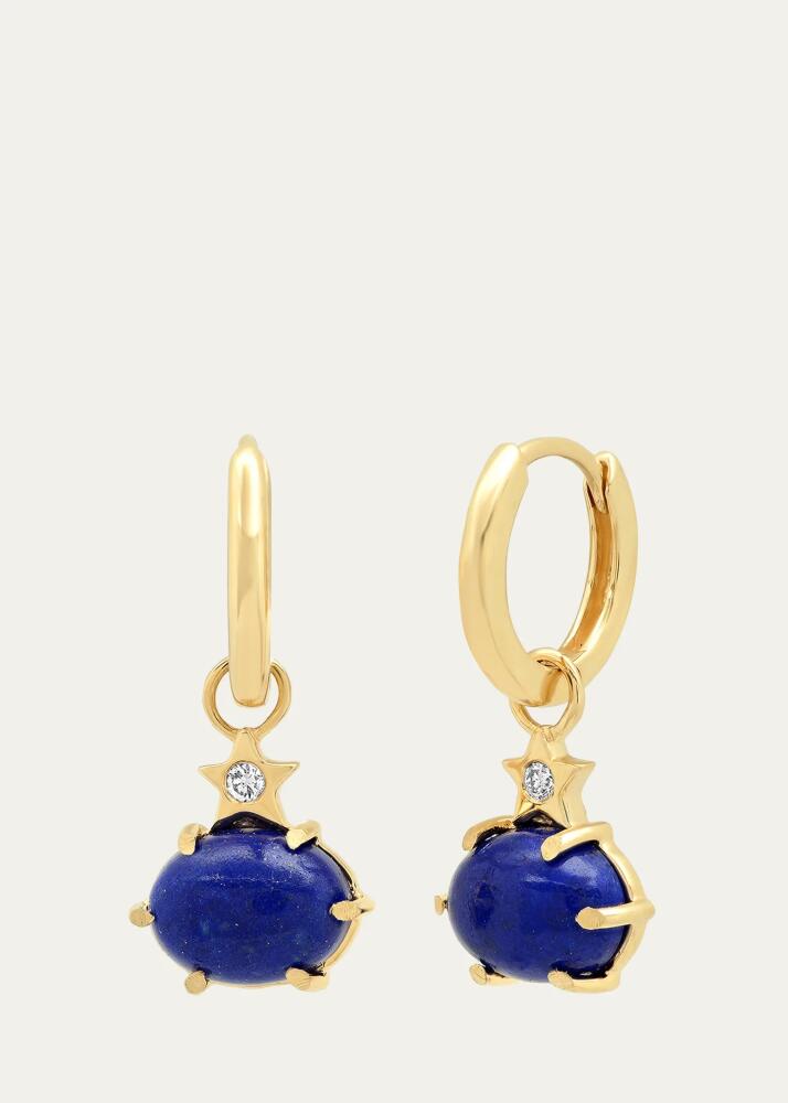 Andrea Fohrman Mini Cosmo Hoop Earrings in Lapis Cover